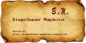 Biegelbauer Magdolna névjegykártya