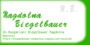 magdolna biegelbauer business card